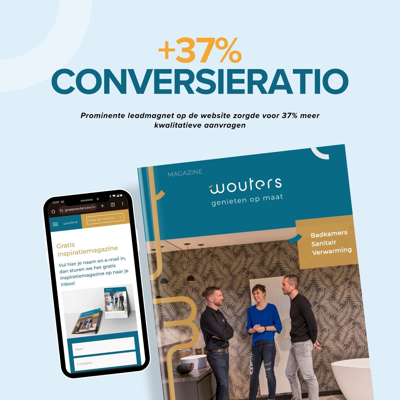 Tablet‑schermen met marketingdashboards en campagneontwerpen | Varamedia