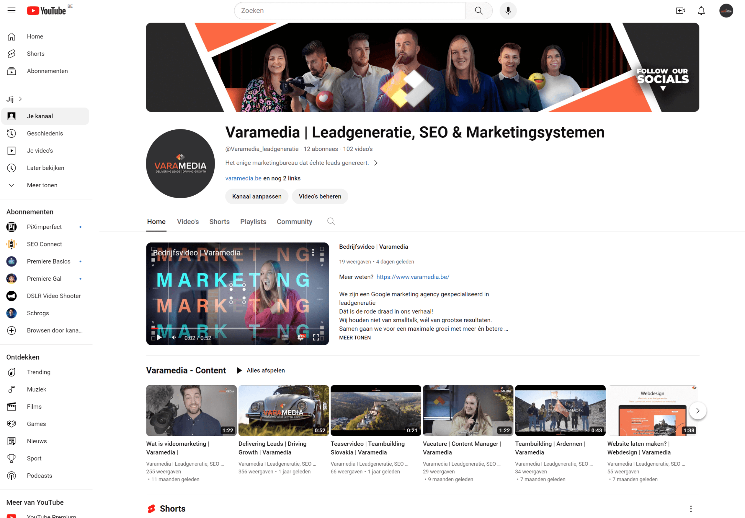 Varamedia Youtube kanaal