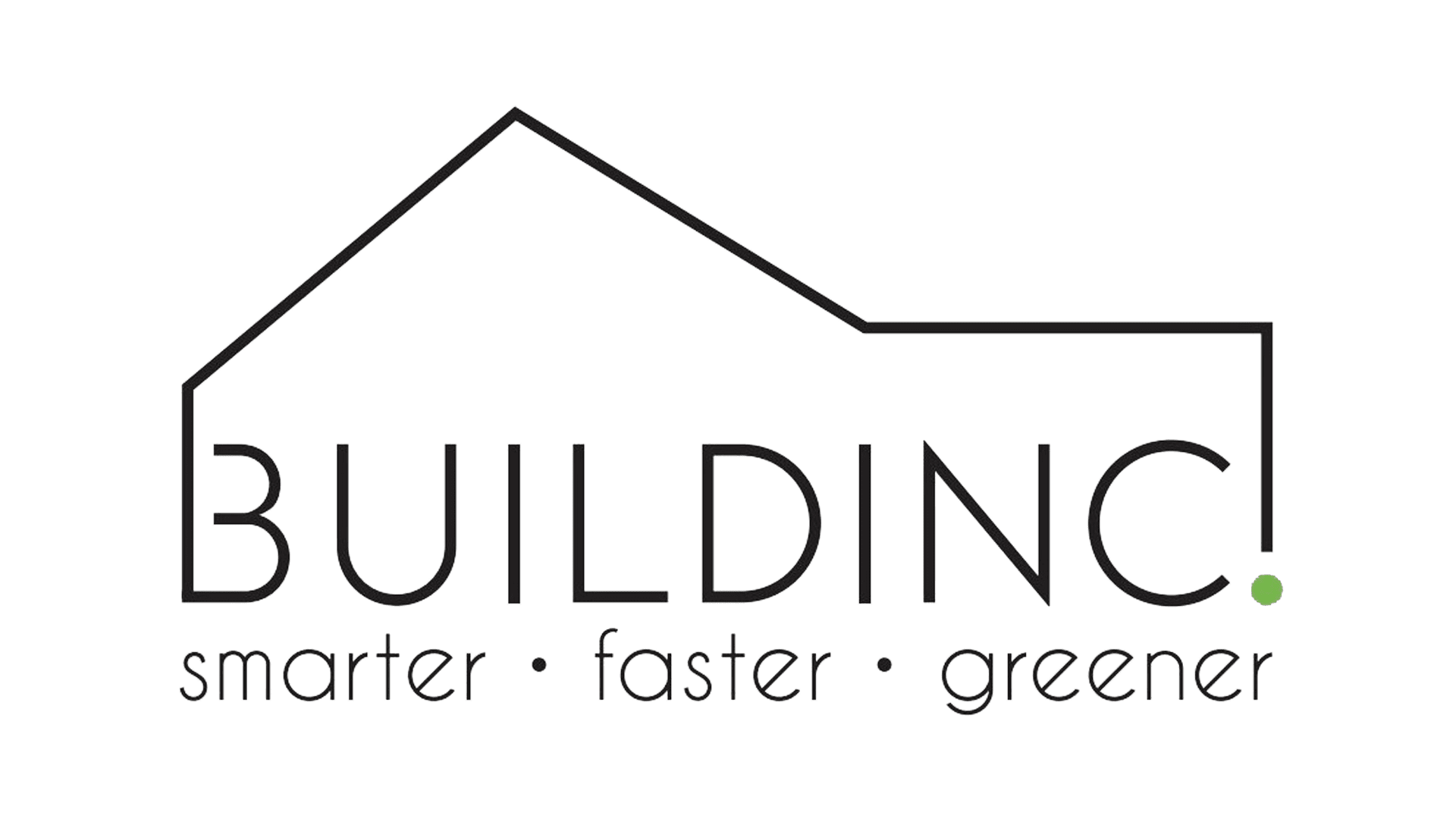 Logo van Buildinc met de slogan smarter faster greener