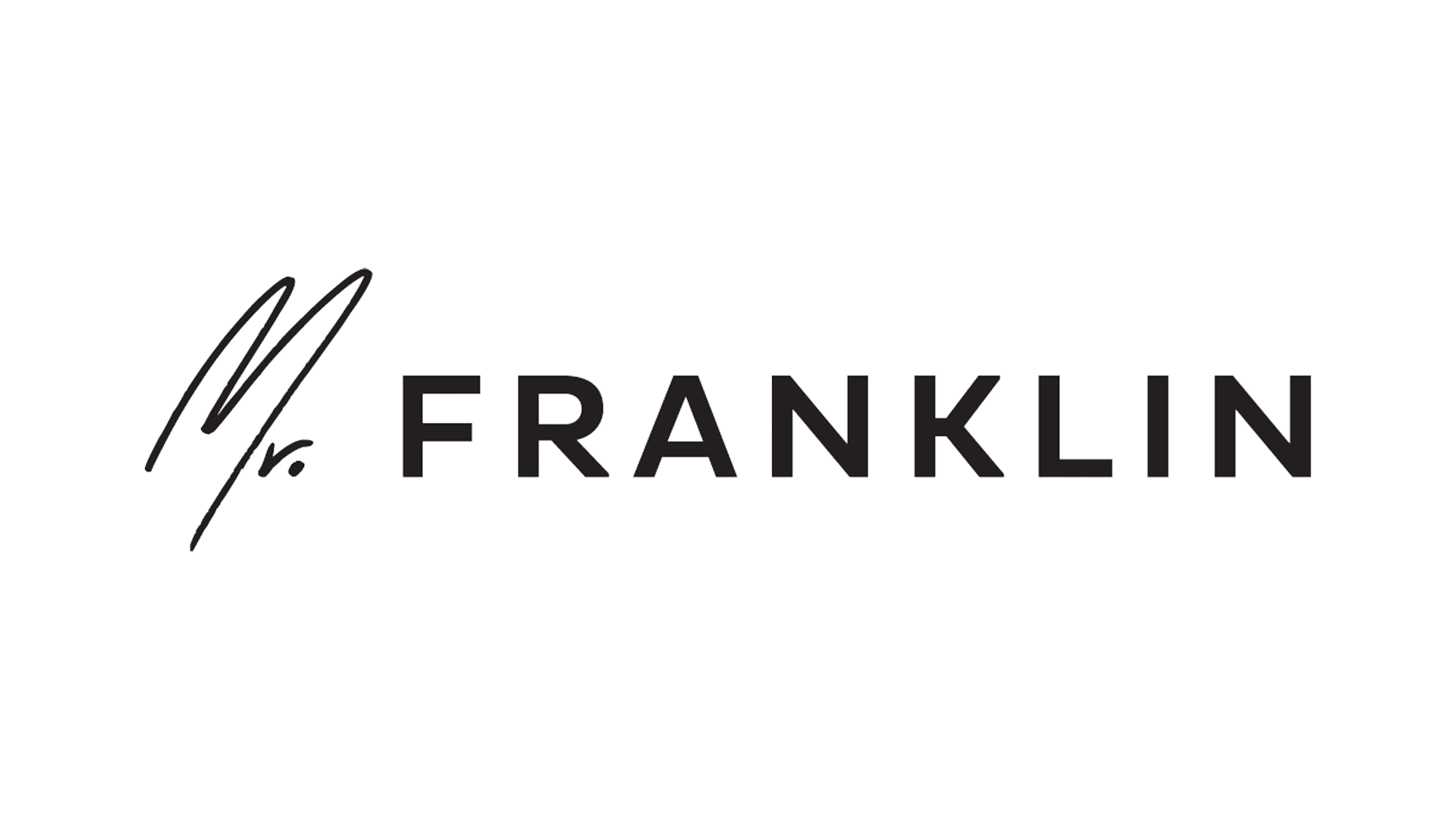 Logo van Mr. Franklin met handtekening en merknaam