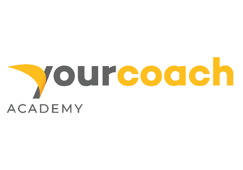 Logo van YourCoach Academy in geel en grijs