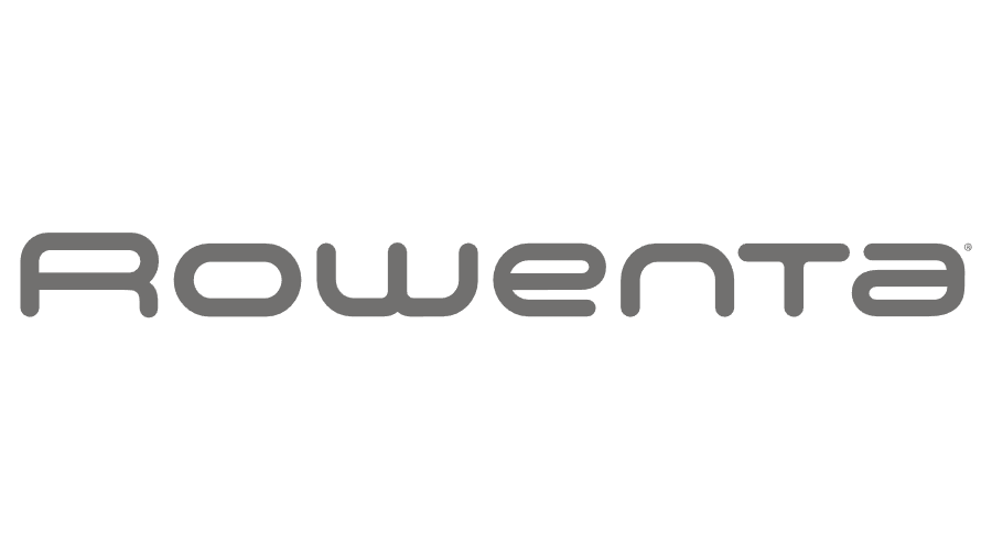 Logo van Rowenta in grijze letters op witte achtergrond