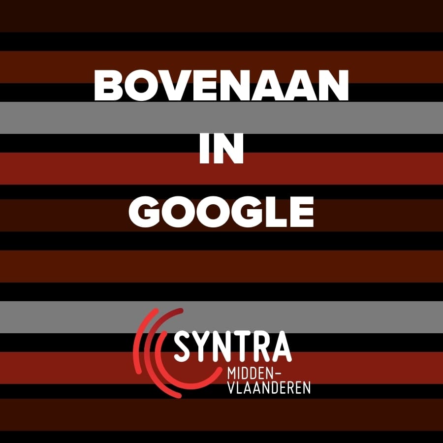 Syntra Midden-Vlaanderen cursus banner met tekst Bovenaan in Google