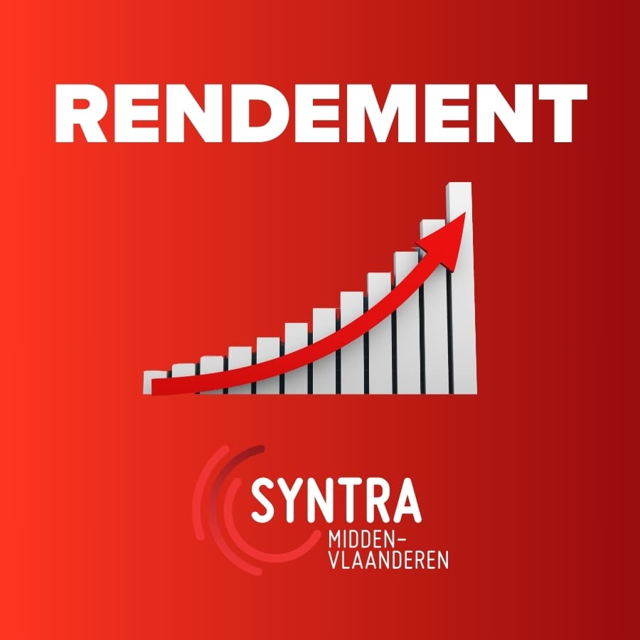 Syntra Midden-Vlaanderen rendement grafiek met stijgende pijl omhoog