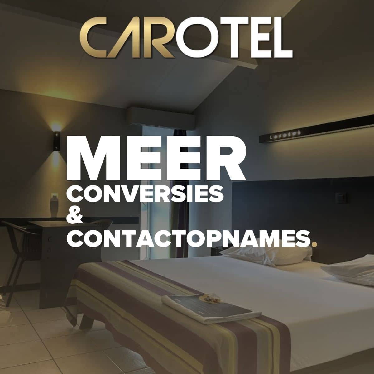 Carotel advertentie met hotelkamer en tekst meer conversies en contactopnames