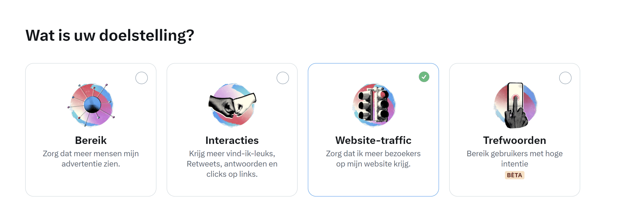 Twitter doelstellingen