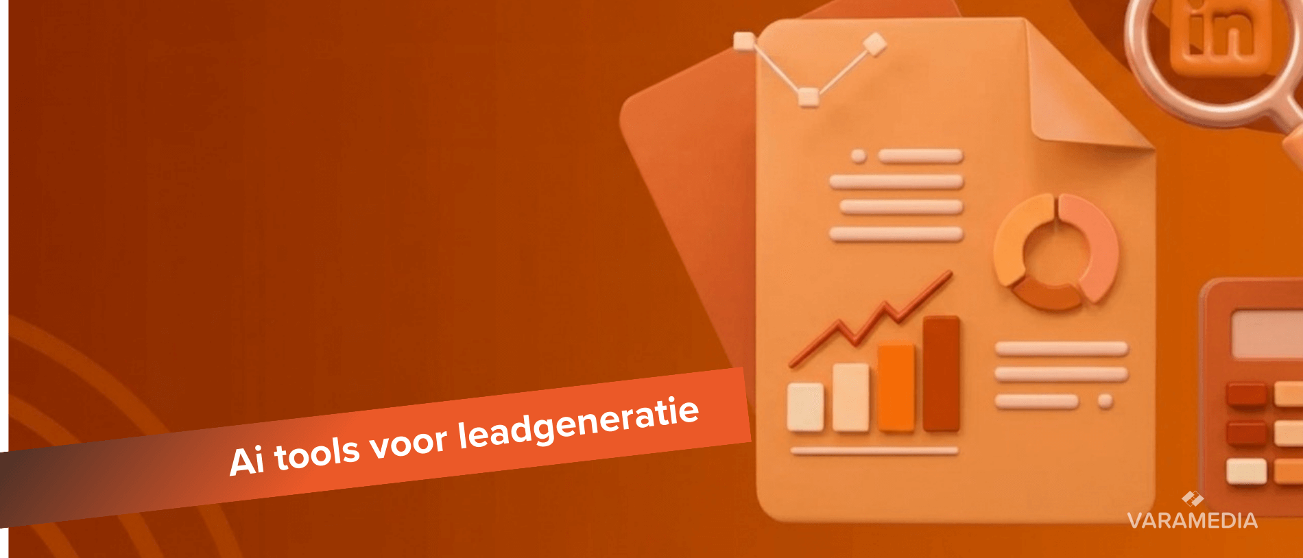 Grafiek en document met tekst AI tools voor leadgeneratie