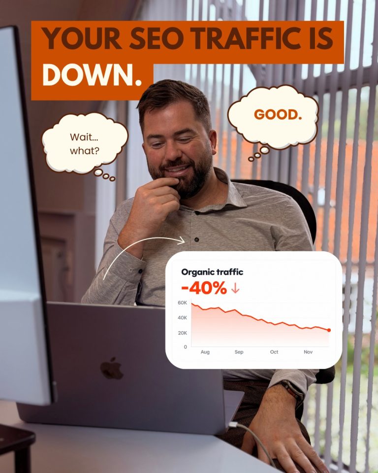 -40% traffic. +80% customers. 📉📈 Which one would you choose? Meer organisch verkeer betekent niet automatisch betere SEO. De echte vraag:…